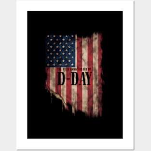 Usa Patriotic American Flag D-Day 2024 80Th Anniversary Posters and Art